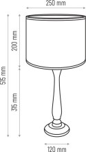 Lampa stołowa BERTA szara