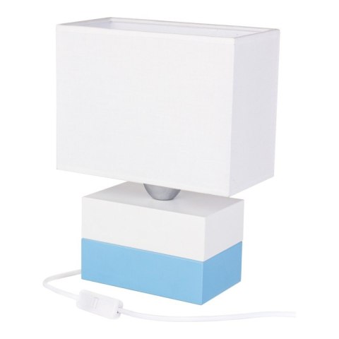 Lampa stołowa Colorato błękitno-biały