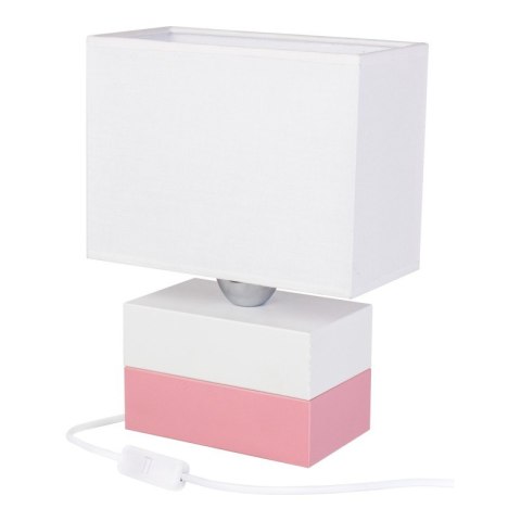 Lampa stołowa Colorato różowo-biała