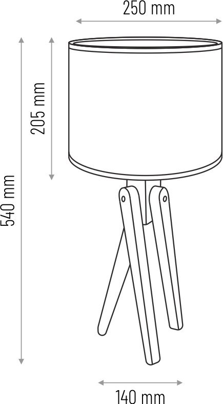 Lampa stołowa biała TRIVET szara