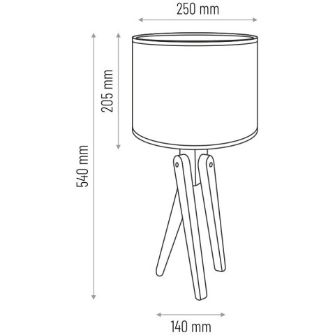 Lampa stołowa biały TRIVET beż