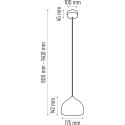 Lampa wisząca ACORN I dąb czarny przewód