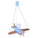 Lampa wisząca Clipper naturalno-błękitny