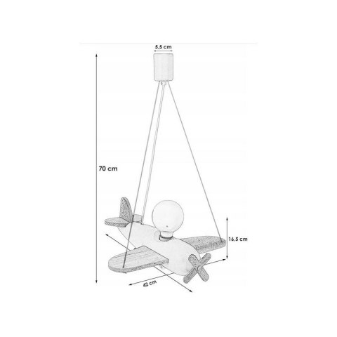 Lampa wisząca Clipper naturalno-błękitny