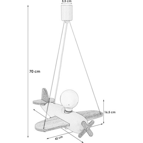 Lampa wisząca Clipper naturalno-szary