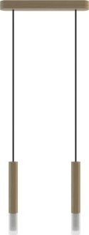 Lampa wisząca Madera2 Hexa 2 pł klosz dąb