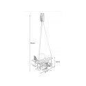 Lampa wisząca Samolot mały biało-naturalny