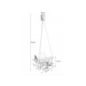 Lampa wisząca Samolot mały czarno-naturalny