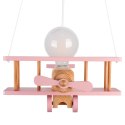 Lampa wisząca Samolot mały - naturalno-różowy