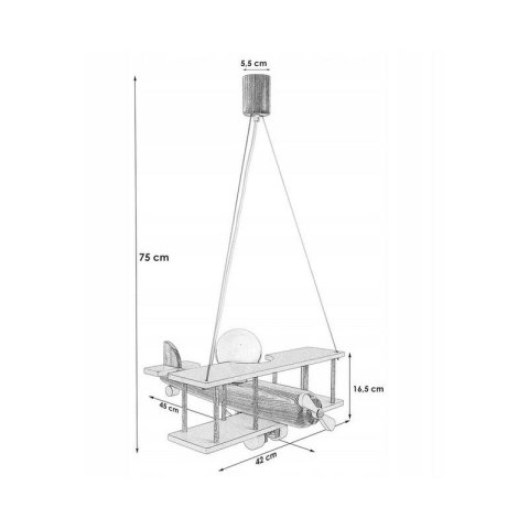 Lampa wisząca Samolot mały niebieski