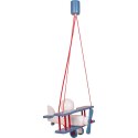 Lampa wisząca Samolot mały niebiesko-biało-czerwony