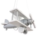 Lampa wisząca Samolot mały - szaro-biały