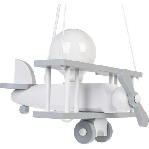 Lampa wisząca Samolot mały szaro-biały