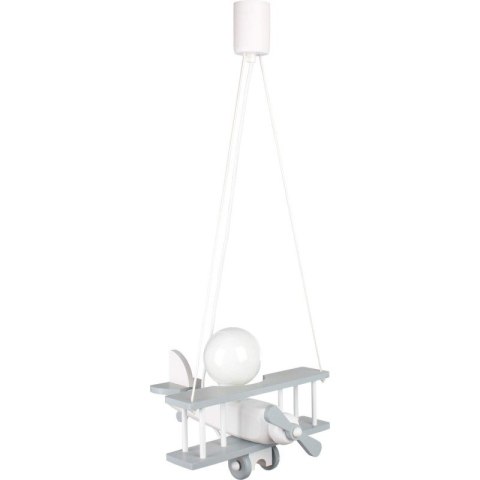 Lampa wisząca Samolot mały szaro-biały