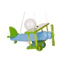 Lampa wisząca Samolot mały zielono-błękitny