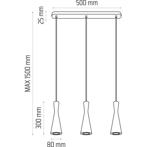 Lampa wisząca biała Vegas 3 pł