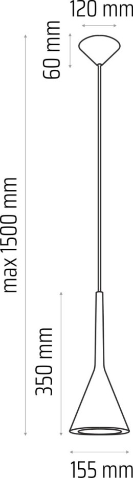 Lampa wisząca czarny Zen 1pł
