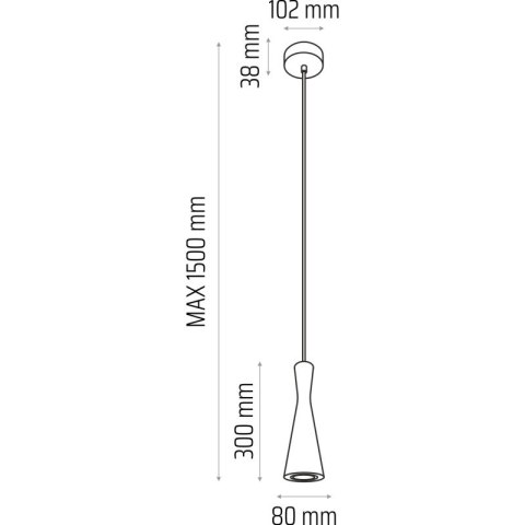 Lampa wisząca dąb Vegas 1pł