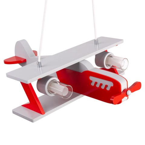 Lampa wisząca samolot Falcon - szaro-czerwony
