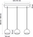 Lampa wisząca szara Balli Kule 3 pł