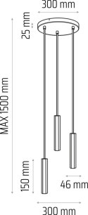 Madera Hexa zwis 3 pł szary