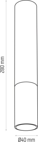 Madera2 klosz spot 28 cm czarny