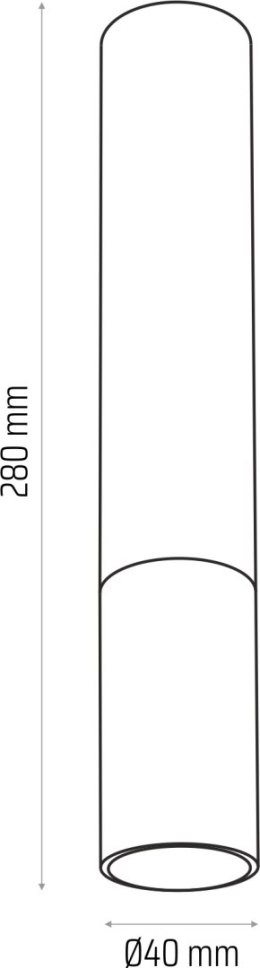 Madera2 klosz spot 28 cm szary