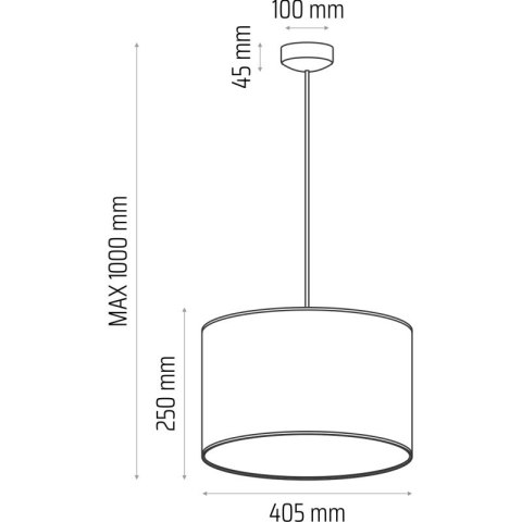 Lampa wisząca CLASSIC fi 40 szara